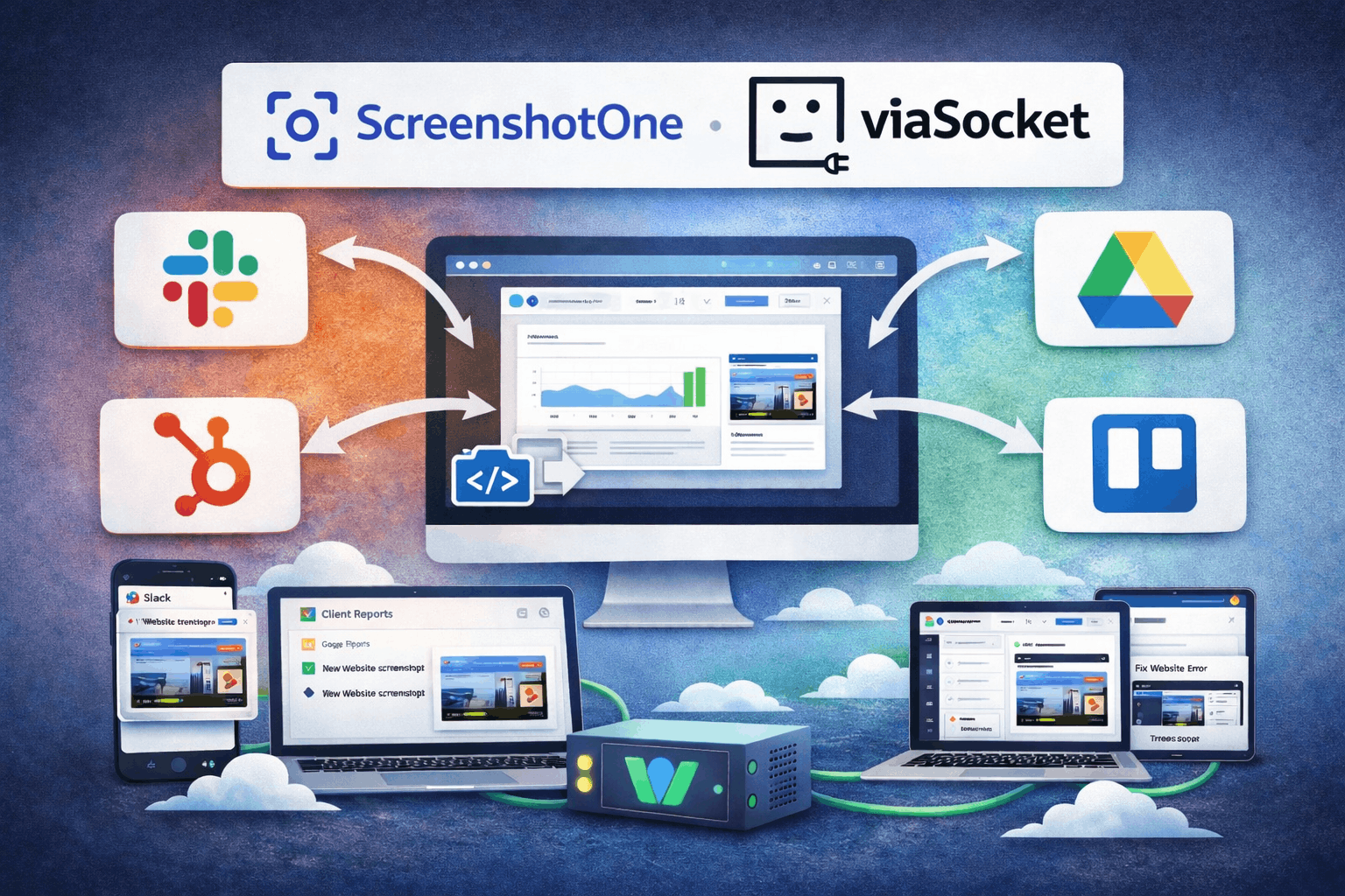 Automated Website Screenshot Monitoring Using ScreenshotOne and viaSocket